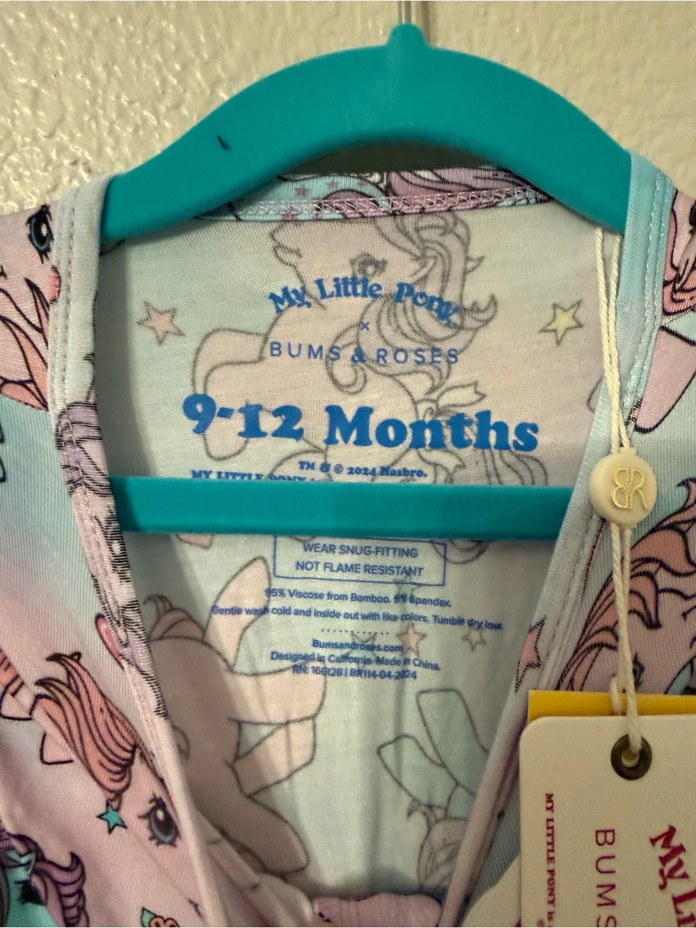 My Little Pony Purple & Aqua Unicorn Footed Pajama One-Piece